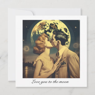 Love you to the moon, travel poster customizable