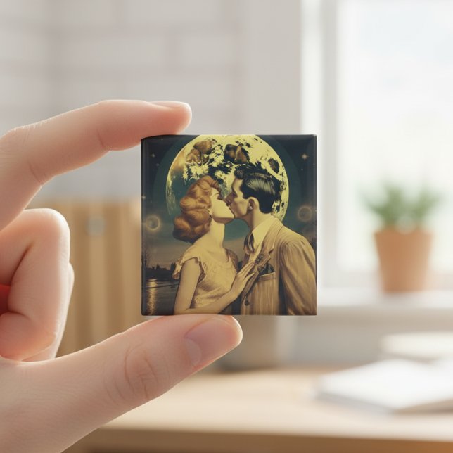 Love you to the moon, travel poster customizable magnet (Creator Uploaded)