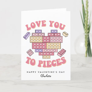 Love you to Valentine's Day pieces Holiday Card