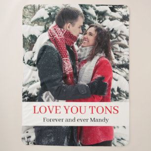 Love you tons personalized sherpa blanket