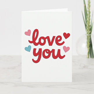 Love You Valentine Card