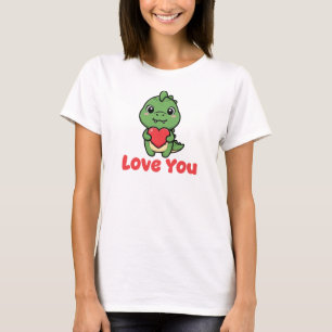 Love You, Valentine Dinosaur T-Shirt