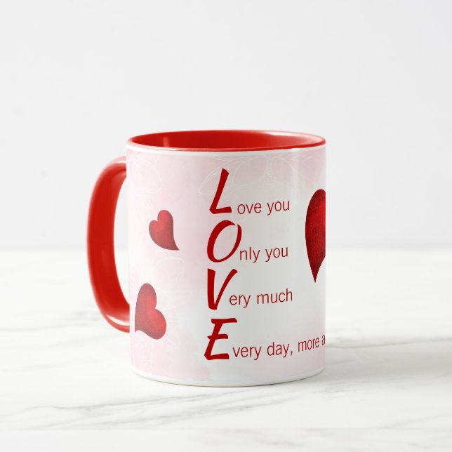Love You, Valentine  Mug (Front Left)