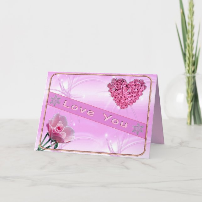 Love You - Valentine's Day Card (Front)