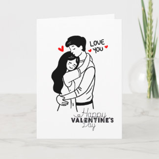 Love You Valentine's Embrace Card