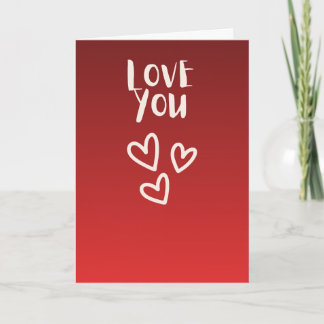 Love you with Hearts Card