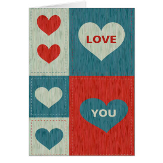 Love You with hearts Card