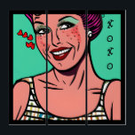Love You xoxo Retro Pop Art<br><div class="desc">Retro pop art style women with hearts. Love you. xoxo</div>
