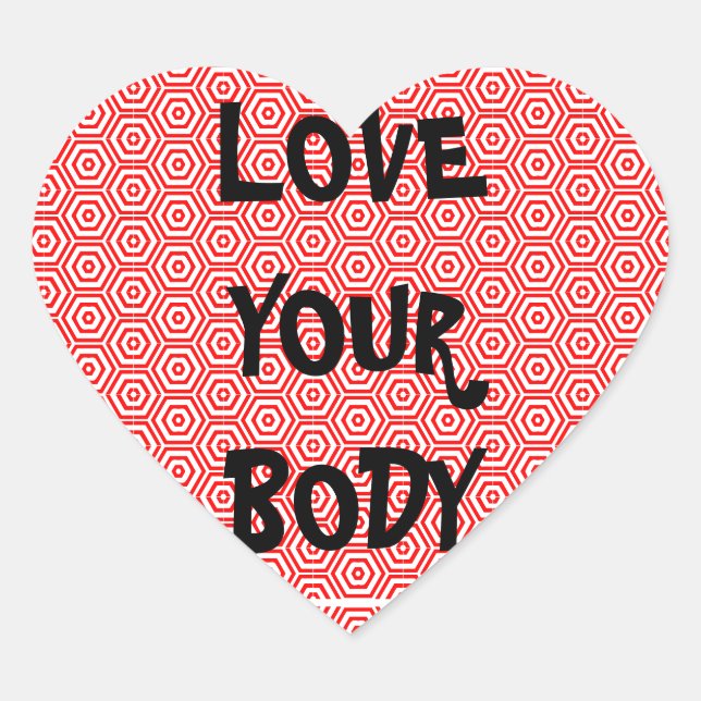 Love Your Body Heart Sticker (Front)