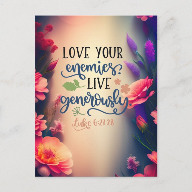 Love your enemies postcard (Front)