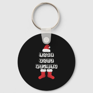 Love Your Family Christmas Keychain