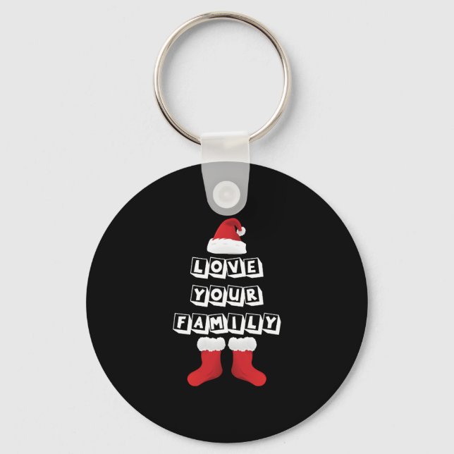 Love Your Family Christmas Keychain (Front)