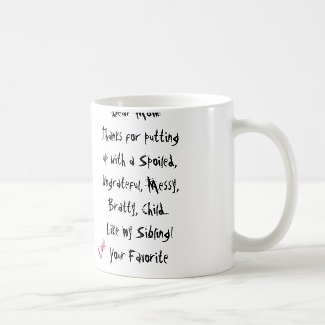 Love, Your Favourite! Mom Mug (Right)
