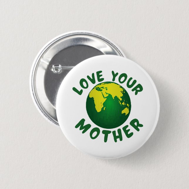 Love your mother 2 inch round button (Front & Back)