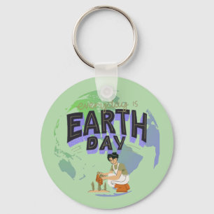"Love Your Mother: Earth Day Every Day" Keychain