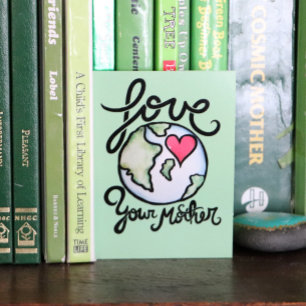 Love your mother earth day heart lover             postcard