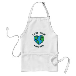 Love Your Mother Earth Heart Standard Apron
