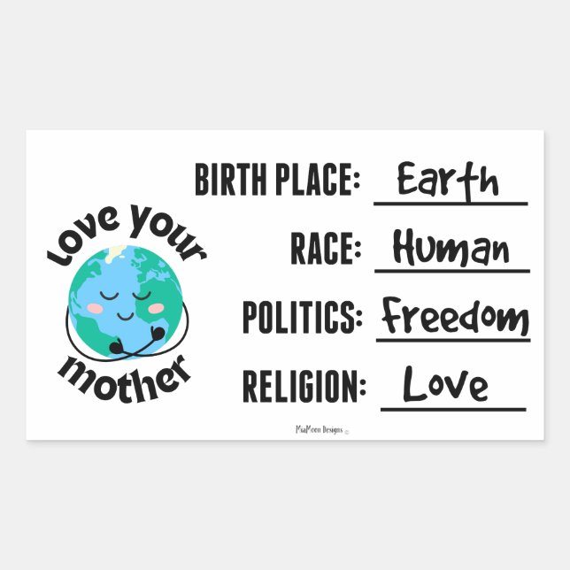 LOVE YOUR MOTHER (EARTH) STICKER (Front)