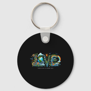 Love Your Mother Teacher Nature Save Every Day Ear Keychain