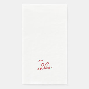 Love “Your Name” Red Typography Napkin