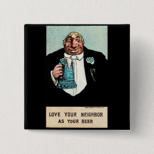 Love Your Neighbour 2 Inch Square Button