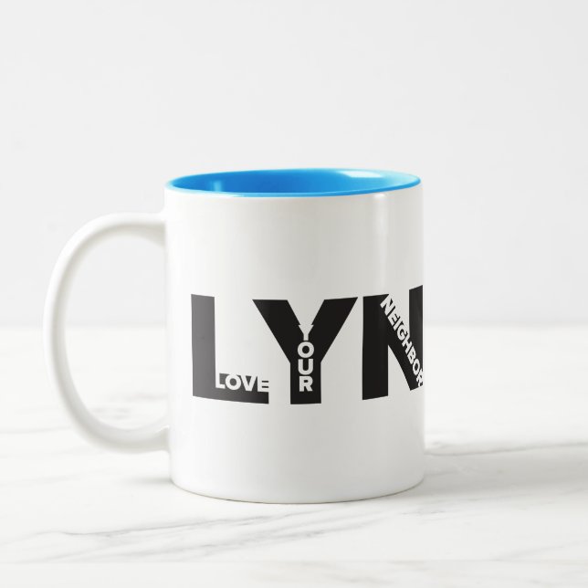 Love Your Neighbour mug (Left)
