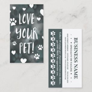 love your pet loyalty card bokeh