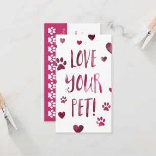 love your pet punch card bokeh