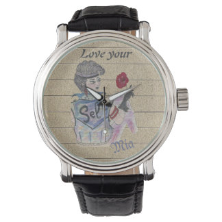 🕰️ "Love Your Self" Personalized Watch – Warrior