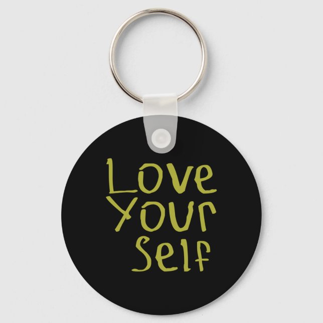 Love Your Self Sticker  Keychain (Front)