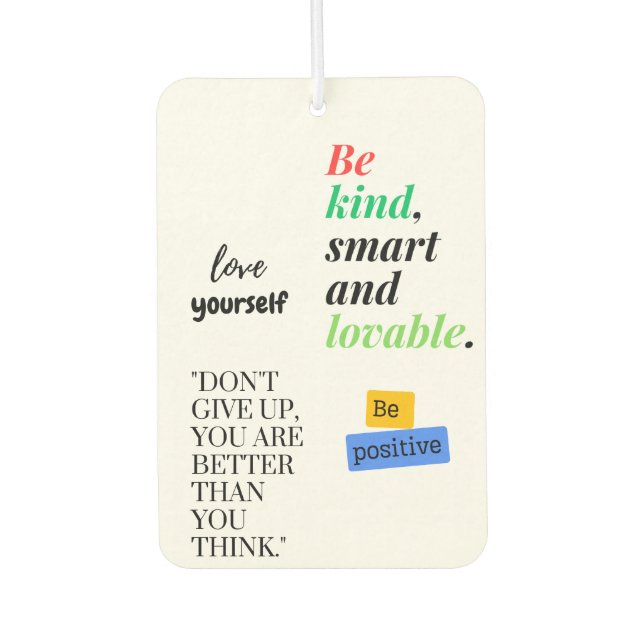 love yourself air freshener (Front)