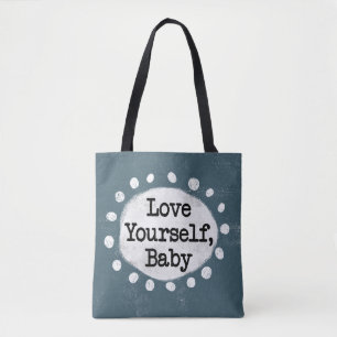 Love Yourself Baby - Sac fourre-tout gris