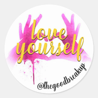Love Yourself Classic Round Sticker