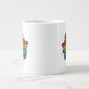 Love Yourself Fiercely – LGBTQ+ Rainbow Quote Large Coffee Mug
