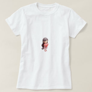 Love Yourself First Cute Heart Script Womens T-Shirt