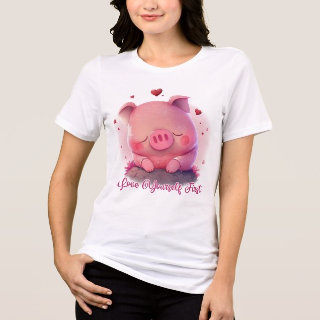 Love Yourself First  Tri-Blend Shirt (Front)