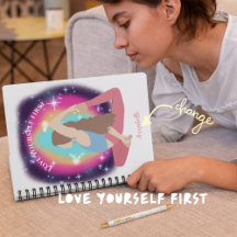 Love Yourself First Woman Yoga Pose Monogram