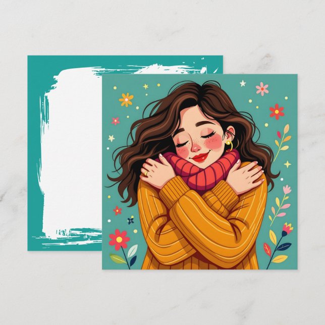 Love Yourself | Girl Hugging Herself (Front/Back)