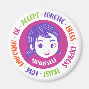 Love Yourself Magnet 2,5" rond