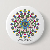 Love yourself mandala flowers