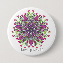 Love yourself mandala flowers