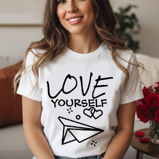"Love Yourself" Paper Plane T-Shirt 