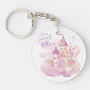 Love yourself portrait customizable  keychain