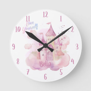 Love yourself portrait customizable portrait round clock