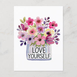 Love yourself postcard