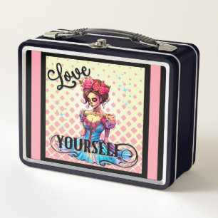 Love Yourself Sugar Skull Metal Lunch Box