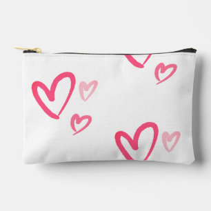Love Yourself Two-Tone Pink Heart Accessory Pouch