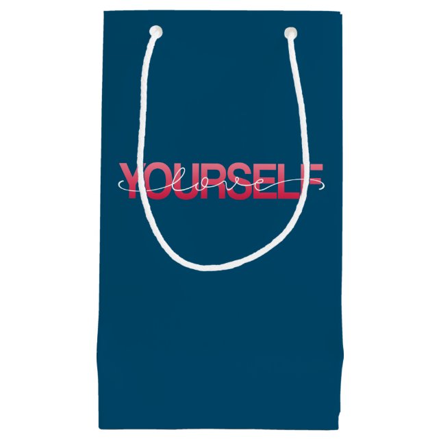 Love Yourself Valentine Calligraphy | Gift Bag (Front)