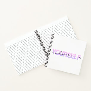 Love Yourself Valentine Calligraphy   Notebook