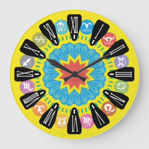 LOVE ZODIAC CLASSIC HEART BY MASANSER LARGE CLOCK